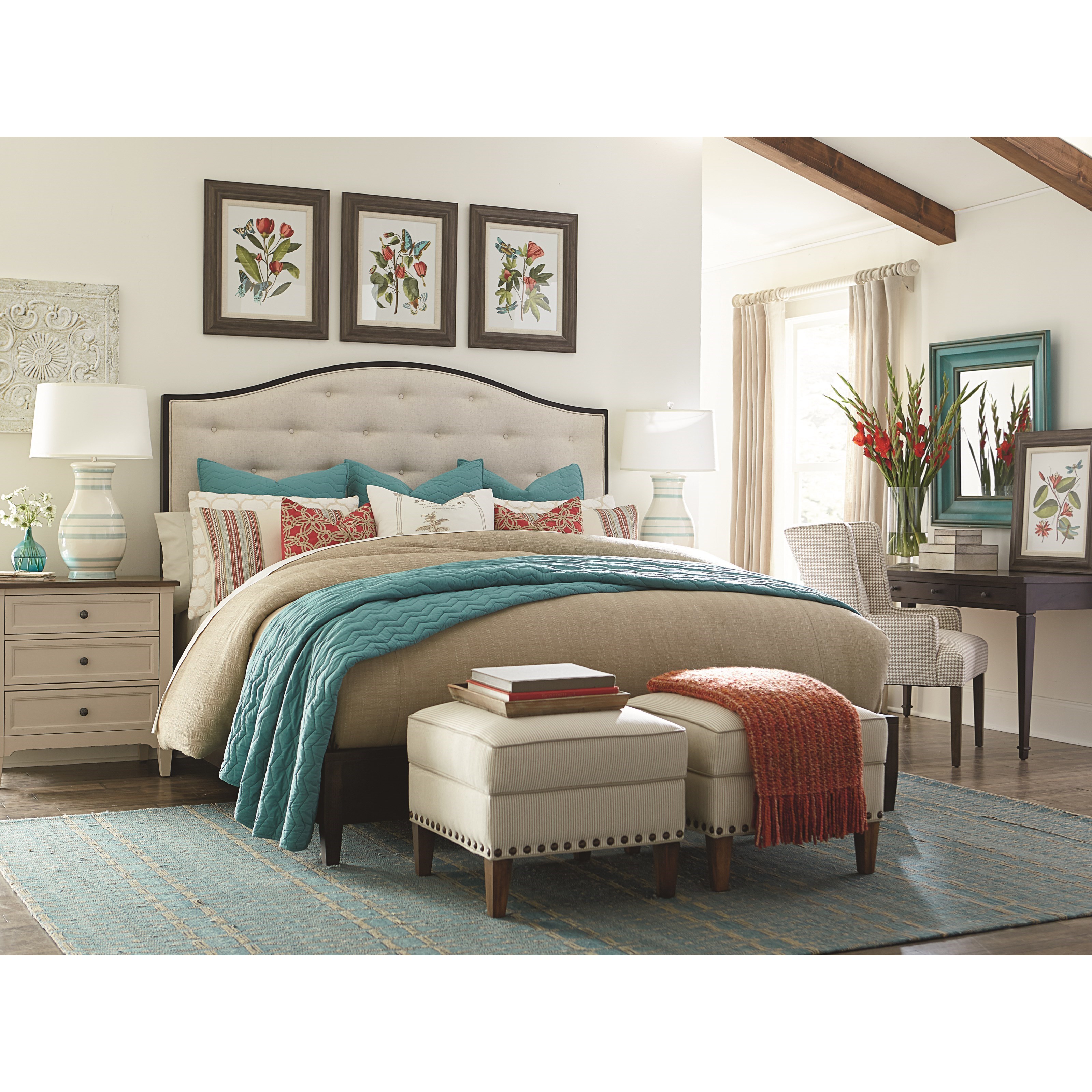 Bassett Commonwealth Complete Queen Upholstered Bed AHFA